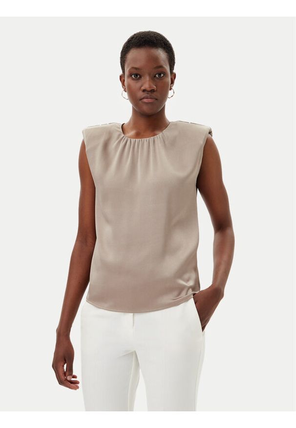 Marciano Guess Bluzka 5GGH39 7079A Beżowy Regular Fit. Kolor: beżowy. Materiał: syntetyk