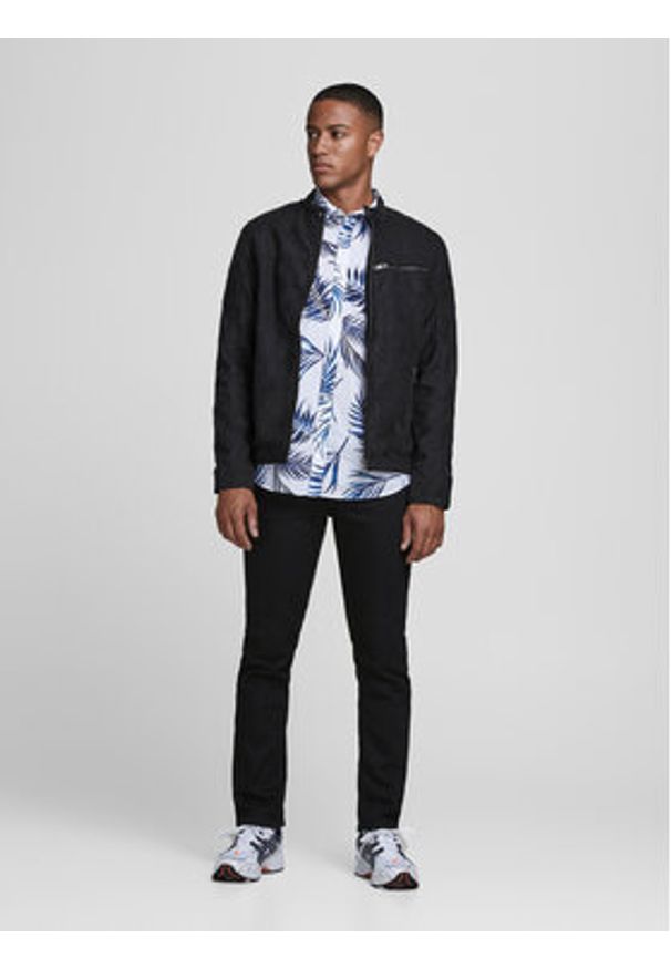 Jack & Jones - Jack&Jones Kurtka z imitacji skóry Rocky 12147218 Czarny Regular Fit. Kolor: czarny. Materiał: skóra