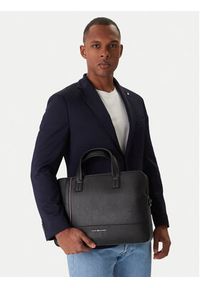 TOMMY HILFIGER - Tommy Hilfiger Torba na laptopa Th Central Slim Computer Bag AM0AM13631 Czarny. Kolor: czarny. Materiał: skóra #3