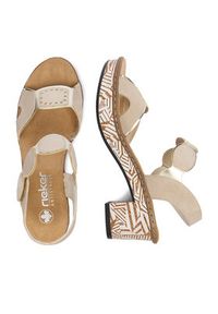 Rieker Sandały CEO-63876-62 Beżowy. Kolor: beżowy. Materiał: skóra #5