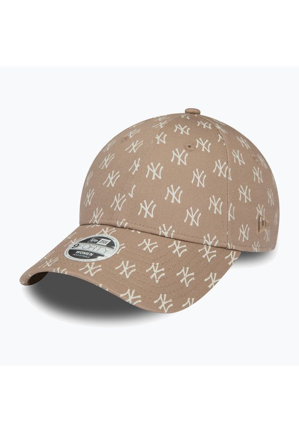 Czapka z daszkiem damska New Era Monogram 9Forty New York Yankees. Kolor: brązowy