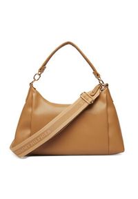 TOMMY HILFIGER - Tommy Hilfiger Torebka Th Essential Shoulder Bag AW0AW18373 Brązowy. Kolor: brązowy. Materiał: skórzane #4