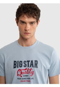 Big-Star - Koszulka męska z nadrukiem błękitna Immanuer 400. Kolor: niebieski. Materiał: jeans, bawełna. Wzór: nadruk. Styl: elegancki #5