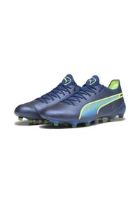Buty piłkarskie męskie Puma King Ultimate Fg ag. Kolor: niebieski. Materiał: materiał, syntetyk. Sport: piłka nożna