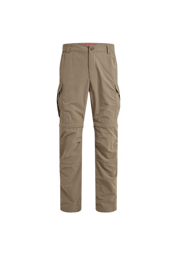CRAGHOPPERS - Spodnie cargo Craghoppers NosiLife Convertible III. Kolor: beżowy. Sezon: lato. Sport: turystyka piesza