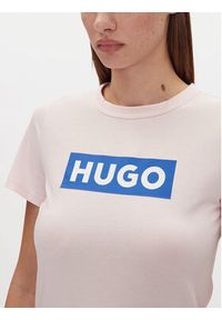 Hugo - HUGO T-Shirt Classic Tee_B 50510772 Różowy Slim Fit. Kolor: różowy. Materiał: bawełna #5