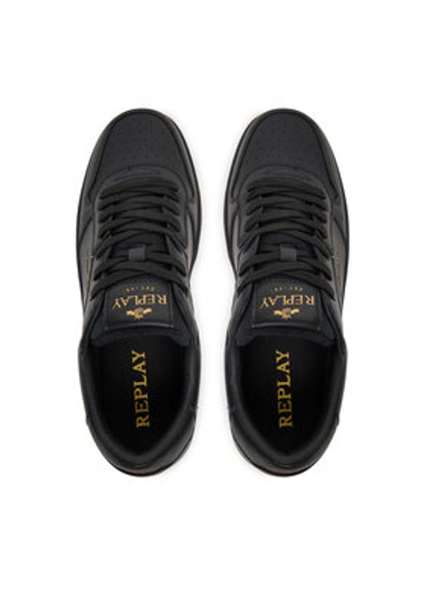 Replay - REPLAY Sneakersy GMZ7P.000.C0001L Czarny. Kolor: czarny. Materiał: skóra