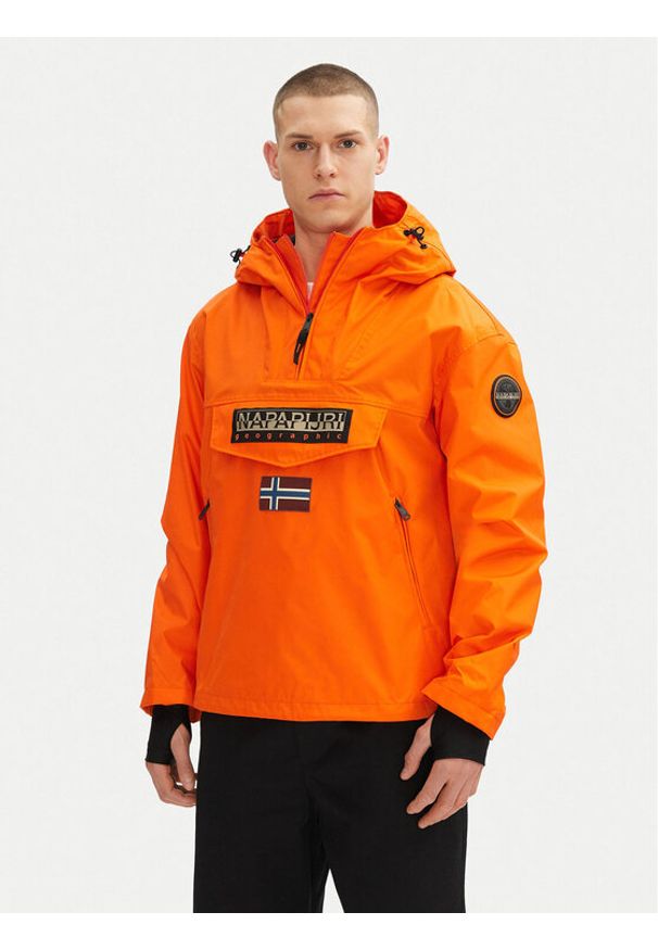 Napapijri Kurtka anorak Rainforest Next Sum NP0A4ILW Pomarańczowy Regular Fit. Kolor: pomarańczowy. Materiał: syntetyk