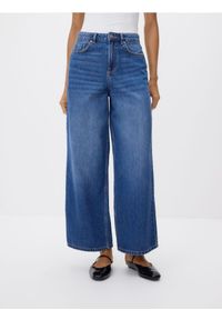 Reserved - Jeansy wide leg - niebieski. Kolor: niebieski #1