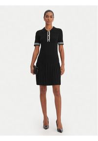 Morgan Sukienka dzianinowa 261-RMCAMI Czarny Slim Fit. Kolor: czarny. Materiał: syntetyk, wiskoza #3