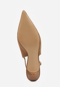 Born2be - Zielone Sandały na Szpilce Typu Kaczuszka z Odkrytą Piętą Vetiena. Okazja: na co dzień. Zapięcie: sprzączka. Kolor: zielony. Materiał: jeans. Obcas: na szpilce. Styl: casual, elegancki, klasyczny, wizytowy #3