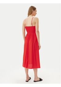 Vero Moda Sukienka letnia Easy 10328766 Czerwony Regular Fit. Kolor: czerwony. Materiał: wiskoza. Sezon: lato #3