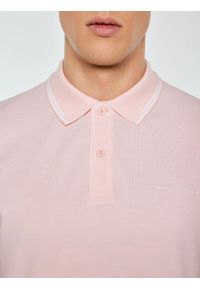 Big-Star - Koszulka męska polo różowa Wladym 601. Okazja: na co dzień. Typ kołnierza: polo. Kolor: różowy. Materiał: dzianina. Wzór: nadruk, jednolity. Styl: casual, klasyczny #3