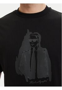 Karl Lagerfeld - KARL LAGERFELD T-Shirt 755143 563225 Czarny Regular Fit. Typ kołnierza: dekolt w karo. Kolor: czarny. Materiał: bawełna #5
