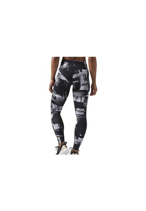 Spodnie do biegania damskie Reebok Lux Tight Geocast. Kolor: szary