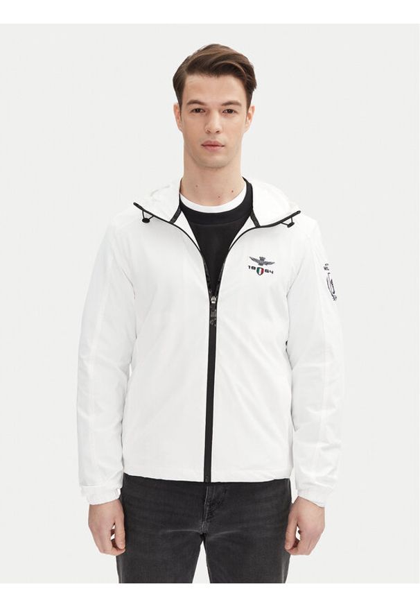 Aeronautica Militare Kurtka przejściowa 251AB2204CT3264 Biały Regular Fit. Kolor: biały. Materiał: syntetyk