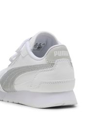Puma - Dziecięce sneakersy ST Runner v4 Glitter PUMA. Kolor: szary, biały, wielokolorowy. Sport: turystyka piesza