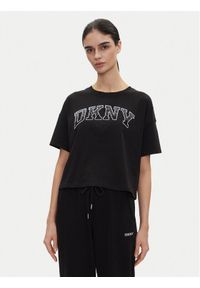 DKNY Sport T-Shirt DP5T1223 Czarny Regular Fit. Kolor: czarny. Materiał: bawełna. Styl: sportowy