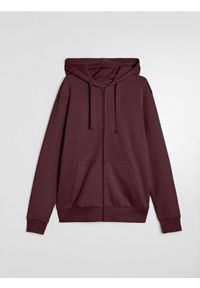 Sinsay - Rozpinana bluza z kapturem - bordowy. Typ kołnierza: kaptur. Kolor: czerwony