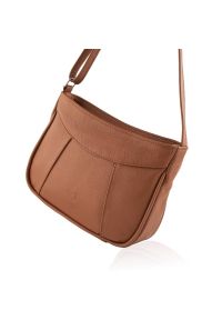 Listonoszka skórzana PAOLO PERUZZI Z-54-CG koniakowa. Materiał: skórzane. Rodzaj torebki: na ramię #1