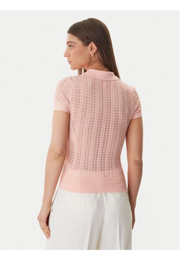 Guess Sweter W6GR25 Z0672 Pomarańczowy Regular Fit. Kolor: pomarańczowy. Materiał: wiskoza