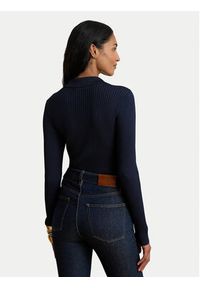 Lauren Ralph Lauren - LAUREN RALPH LAUREN Sweter 200P03459001 Granatowy Slim Fit. Kolor: niebieski. Materiał: wiskoza #2