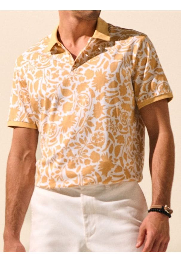 Sinsay - Koszulka polo - biały. Typ kołnierza: polo. Kolor: biały