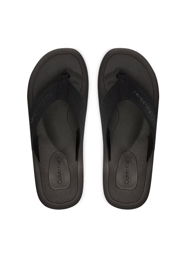 Calvin Klein Japonki Logo Webbing Strap HM0HM02106 Czarny. Kolor: czarny. Materiał: materiał