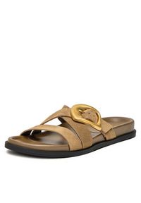 Gino Rossi Klapki MOIRA-E252765LM Khaki. Kolor: brązowy. Materiał: zamsz, skóra #6