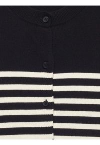 Big-Star - Kardigan damski w białe paski czarny Suzana 906. Okazja: na co dzień. Kolor: czarny. Materiał: wiskoza, jeans. Długość rękawa: krótki rękaw. Wzór: paski. Styl: klasyczny, casual #2
