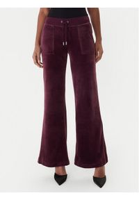 Juicy Couture Spodnie dresowe Layla JCSEBJ001 Bordowy Flared Leg. Kolor: czerwony. Materiał: syntetyk #1