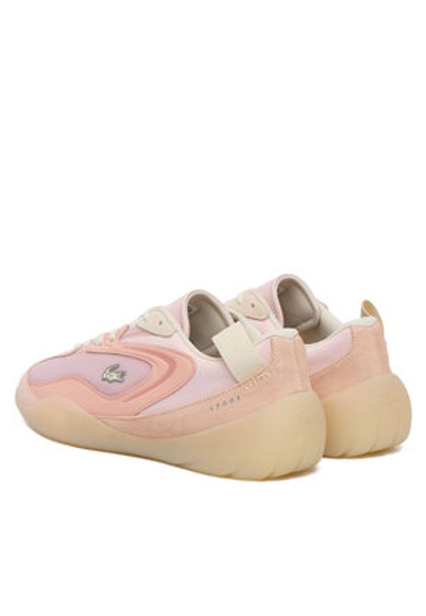 Lacoste Sneakersy Side Low 51SFA0125 Różowy jasny. Kolor: różowy. Materiał: materiał
