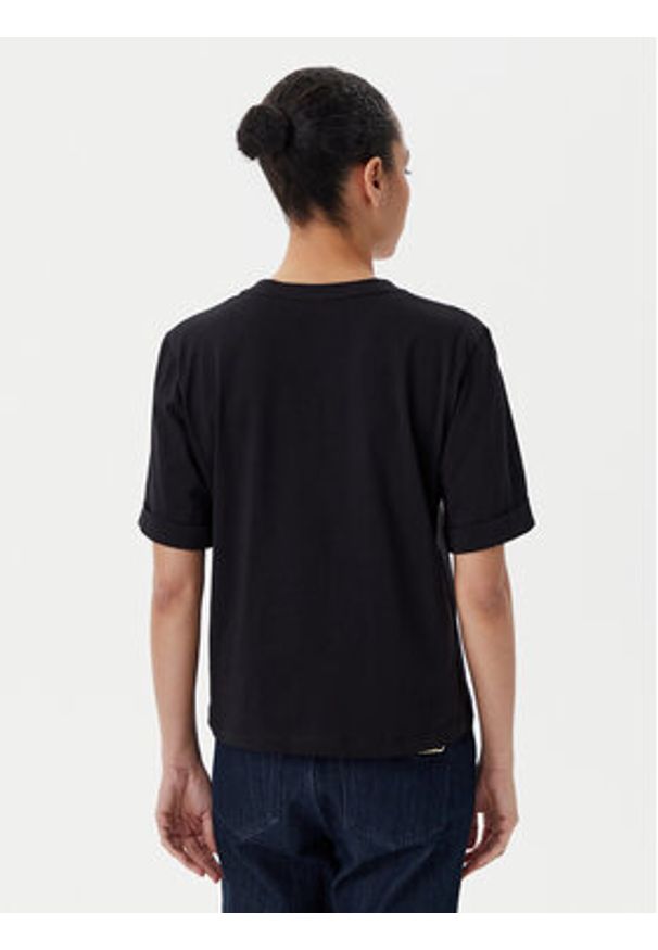 Liu Jo Sport T-Shirt TA5175 JS923 Czarny Regular Fit. Kolor: czarny. Materiał: bawełna. Styl: sportowy