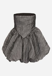 Born2be - Szara Sukienka Rozkloszowana Bombka Bez Ramiączek Ivelvivis. Typ kołnierza: typu klepsydra. Kolor: szary. Długość rękawa: bez ramiączek. Typ sukienki: bombki #3