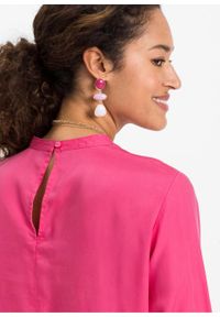 Sukienka koszulowa TENCEL™ Lyocell bonprix różowy. Kolor: różowy. Materiał: lyocell. Typ sukienki: koszulowe #4