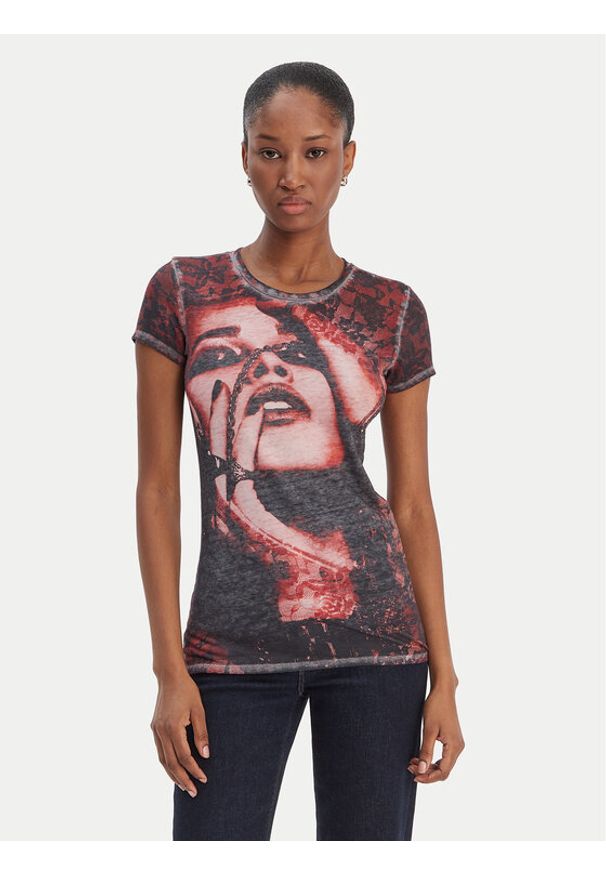 Guess T-Shirt W6RI50 KCCG0 Kolorowy Regular Fit. Materiał: syntetyk. Wzór: kolorowy