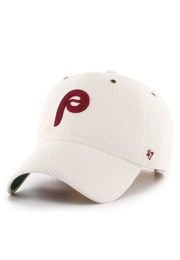 47 Brand Czapka z daszkiem MLB Philadelphia Phillies B-TCDCU19IWS Écru. Materiał: materiał, poliester