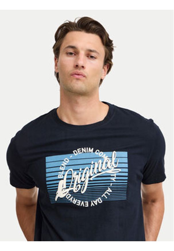 Blend T-Shirt 20717959 Czarny Regular Fit. Kolor: czarny. Materiał: bawełna