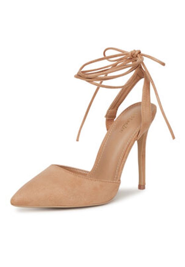 DeeZee Szpilki AB-1439-1 Beżowy. Kolor: beżowy. Materiał: materiał. Obcas: na szpilce