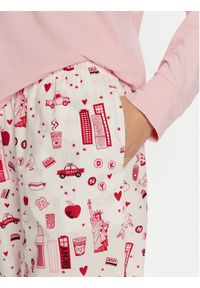 DKNY Piżama YI80037 Różowy Relaxed Fit. Kolor: różowy. Materiał: bawełna #3