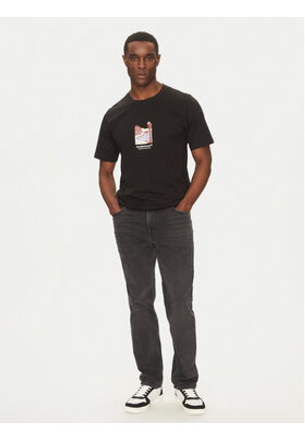 Jack & Jones - Jack&Jones T-Shirt Split Graphic 12273000 Czarny Regular Fit. Kolor: czarny. Materiał: bawełna