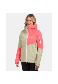 Damska wodoodporna kurtka hardshell Kilpi MAMBA-W. Kolor: beżowy. Materiał: hardshell