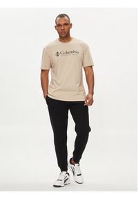 columbia - Columbia T-Shirt Csc Basic Logo™ 1680053 Brązowy Regular Fit. Kolor: brązowy. Materiał: bawełna #5