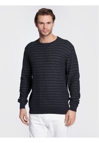 Blend Sweter 20714350 Czarny Regular Fit. Kolor: czarny. Materiał: bawełna