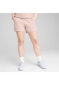 Puma - Damskie szorty z wysokim stanem i małym logo No.1 ESS 5'' PUMA Rose Quartz Pink. Stan: podwyższony. Kolor: różowy. Sport: fitness