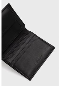 Calvin Klein portfel skórzany męski kolor czarny. Kolor: czarny. Materiał: materiał #4