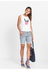 bonprix - Krótkie spodenki dżinsowe. Kolor: niebieski. Długość: krótkie #2