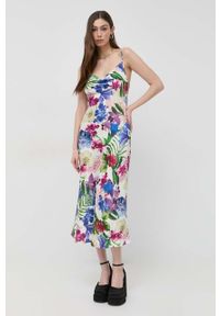 Guess sukienka maxi prosta. Okazja: na co dzień. Długość rękawa: na ramiączkach. Typ sukienki: proste. Styl: casual. Długość: maxi #5