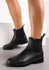 Born2be - Czarne Kalosze z Elastycznymi Wstawkami Teresine. Kolor: czarny #4