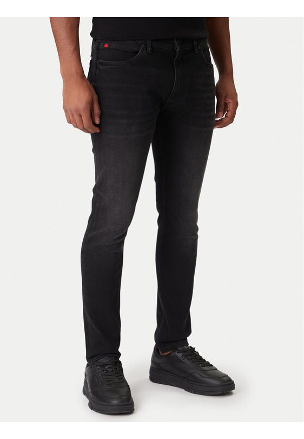 Hugo - HUGO Jeansy 50547254 Czarny Extra Slim Fit. Kolor: czarny